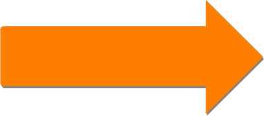 Blank Orange Raised Arrow Sign With Shadow