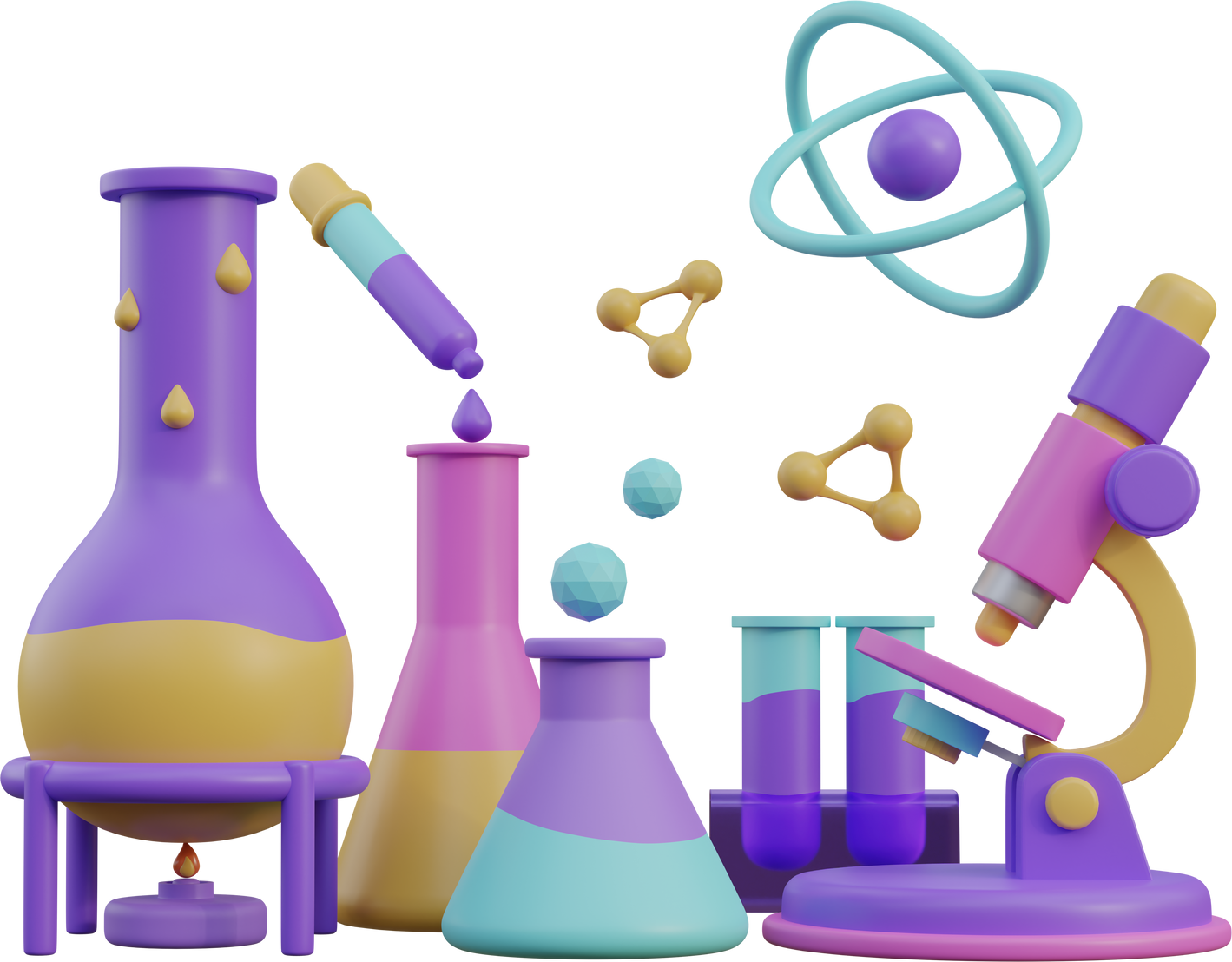 learning science chemistry laboratory lab 3d icon